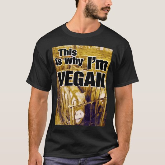Waarom_vegan_shirt definitief t-shirt (Voorkant)