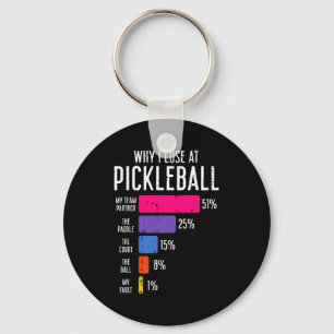 Waarom verliezen bij pickleball grappige pickle ba sleutelhanger