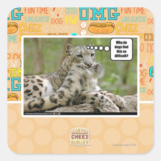 Waarom vinden honden dit zo moeilijk? vierkante sticker (Voorkant)