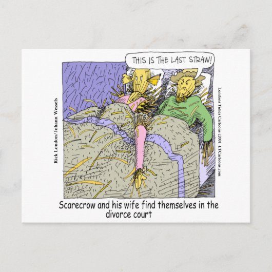 Waarom vogelverschrikkers scheiden is grappig briefkaart (Voorkant)