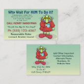 Waarom wacht je op hem? visitekaartje (Voorkant / Achterkant)