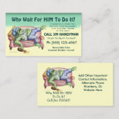 Waarom wacht op HEM om het te doen? Visitekaartje (Voorkant / Achterkant)