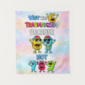 Waarom was 6 getraumatiseerd Funny Math-ontwerp Wandkleed (Voorkant)