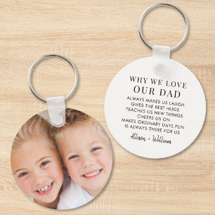 Waarom we papa foto liefhebben sleutelhanger