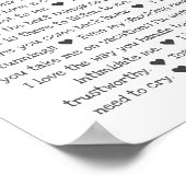 Waarom we van je houden papa | Aangepaste fotocoll Poster (Hoek)