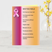 Waarom wij voor een Behandeling lopen Kaart (Gele Bloem)