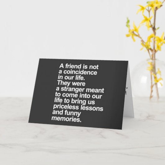 WAAROM "WIJ" "VRIENDEN" ZIJN EN IK BEN HIER VOOR " KAART (Gele Bloem)