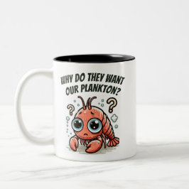 Waarom willen ze onze plankton? tweekleurige koffiemok
