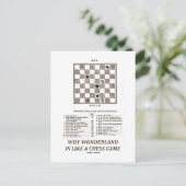 Waarom Wonderland als een schaakspel is (preface) Briefkaart (Staand voorkant)