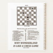 Waarom Wonderland als een schaakspel is (preface) Planner (Achterkant)