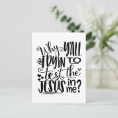 Waarom YAll proberen om de Jezus in mij te testen? Briefkaart (Staand voorkant)