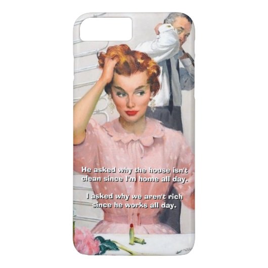 Waarom zijn we niet rijk? Huisvrouw Meme uit 1950 Case-Mate iPhone Case (Achterkant)