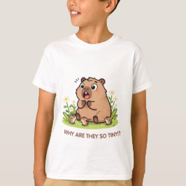 Waarom zijn ze zo klein Capybara & Friends Kinder  T-shirt
