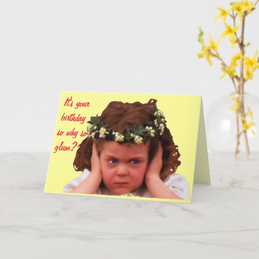 Waarom zo Glum? Kaart (Gele Bloem)