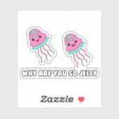 Waarom zo Jelly Custom-Cut Vinyl Sticker (Vel)