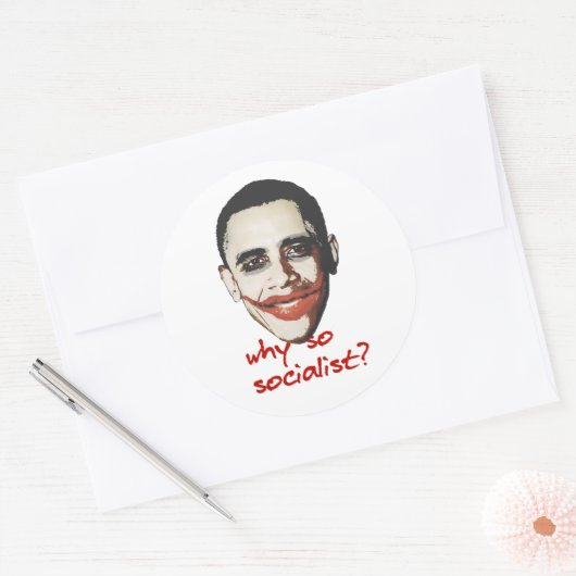 Waarom zo rood ronde sticker (Envelop)