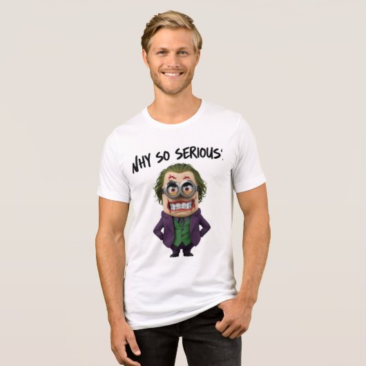 Waarom zo serieus? Tri-Blend shirt (Voorkant volledig)
