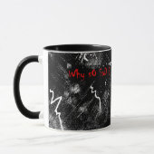 "Waarom zo triest" cup Mok (Links)