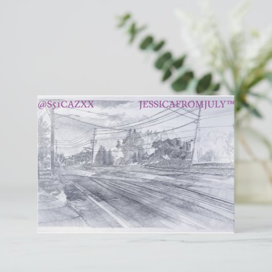 Waarom zou ons dat iets kunnen schelen? RSVP kaartje (Staand voorkant)