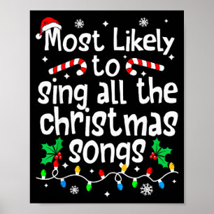 Waarschijnlijk alle kerstliedjes zanger te zingen poster