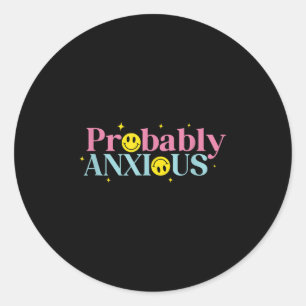 Waarschijnlijk angstige angst Grappig Geestelijke Ronde Sticker