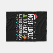 Waarschijnlijk beginnen alle Shenanigans familie X Fleece Deken (Voorkant (Horizontaal))