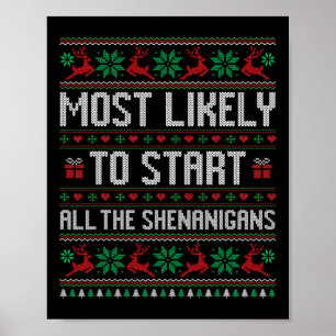 Waarschijnlijk beginnen alle Shenanigans Funny Fam Poster