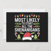 Waarschijnlijk beginnen alle Shenanigans grappig Feestdagenkaart (Voorkant)