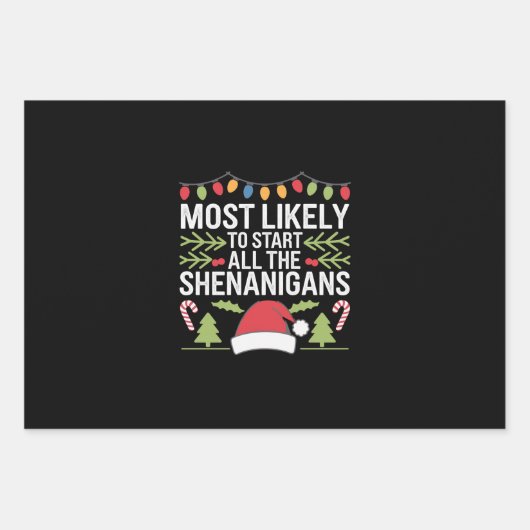 Waarschijnlijk beginnen alle Shenanigans grappig Inpakpapier Vel (Voorkant)