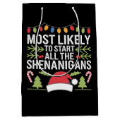 Waarschijnlijk beginnen alle Shenanigans grappig Medium Cadeauzakje (Voorkant)