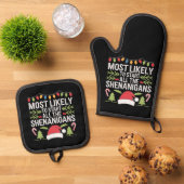 Waarschijnlijk beginnen alle Shenanigans grappig Ovenwant & Pannenlap Set (Top down)