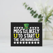 Waarschijnlijk beginnen de Shenanigans St Patricks Briefkaart (Staand voorkant)