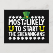 Waarschijnlijk beginnen de Shenanigans St Patricks Briefkaart (Voorkant)