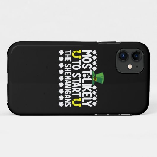 Waarschijnlijk beginnen de Shenanigans St Patricks Case-Mate iPhone Case (Achterkant (horizontaal))