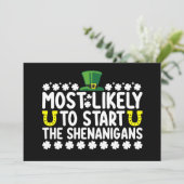 Waarschijnlijk beginnen de Shenanigans St Patricks Kaart (Staand voorkant)