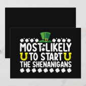 Waarschijnlijk beginnen de Shenanigans St Patricks Kaart (Voorkant / Achterkant)
