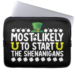 Waarschijnlijk beginnen de Shenanigans St Patricks Laptop Sleeve
