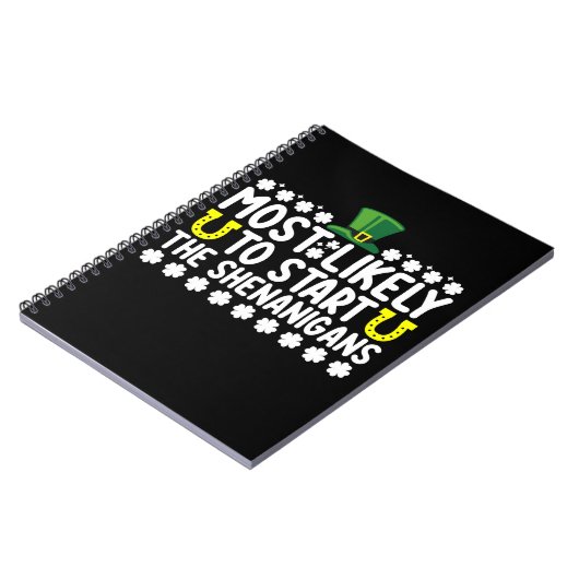 Waarschijnlijk beginnen de Shenanigans St Patricks Notitieboek (Linkerzijde)