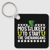 Waarschijnlijk beginnen de Shenanigans St Patricks Sleutelhanger (Voorkant)