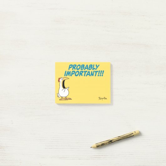 WAARSCHIJNLIJK BELANGRIJKE Kip uit het Paniek van Post-it® Notes (Op bureau)
