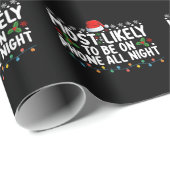 Waarschijnlijk ben ik de hele nacht met Kerstmis a Cadeaupapier (Rol Hoek)