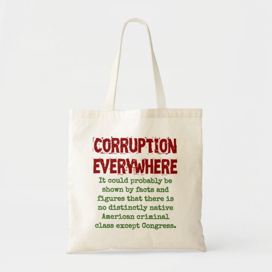 waarschijnlijk blijkt uit de feiten - corruptie Qu Tote Bag (Voorkant)