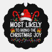 Waarschijnlijk brengt het de kerstvreugde die over ornament kaart (Voorkant)