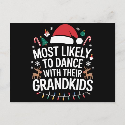 Waarschijnlijk dansen ze met hun kleinkinderen feestdagenkaart (Voorkant)