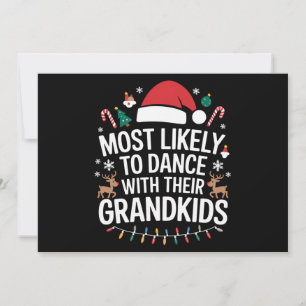Waarschijnlijk dansen ze met hun kleinkinderen feestdagenkaart