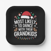 Waarschijnlijk dansen ze met hun kleinkinderen papieren bordje (Voorkant)