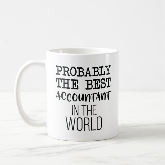 Waarschijnlijk de beste accountant ter wereld koffiemok (Links)