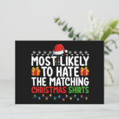 Waarschijnlijk de bijpassende kerst Shirten haten Kaart (Staand voorkant)