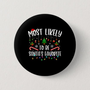 Waarschijnlijk de favoriete kerstfamilie van Sinte Ronde Button 5,7 Cm