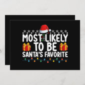 Waarschijnlijk de favoriete kerstvakantie van de k kaart (Voorkant / Achterkant)